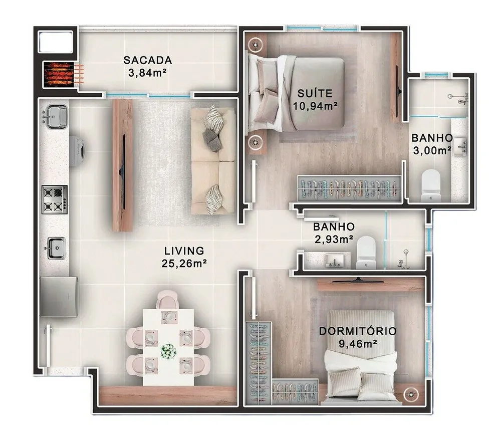 Apartamento, 3 quartos, 78 m² - Foto 9