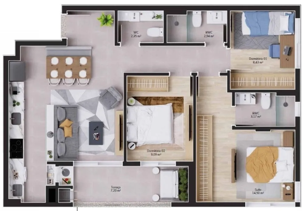 Apartamento, 2 quartos, 66 m² - Foto 5