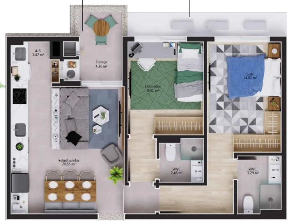 Apartamento, 2 quartos, 66 m² - Foto 6