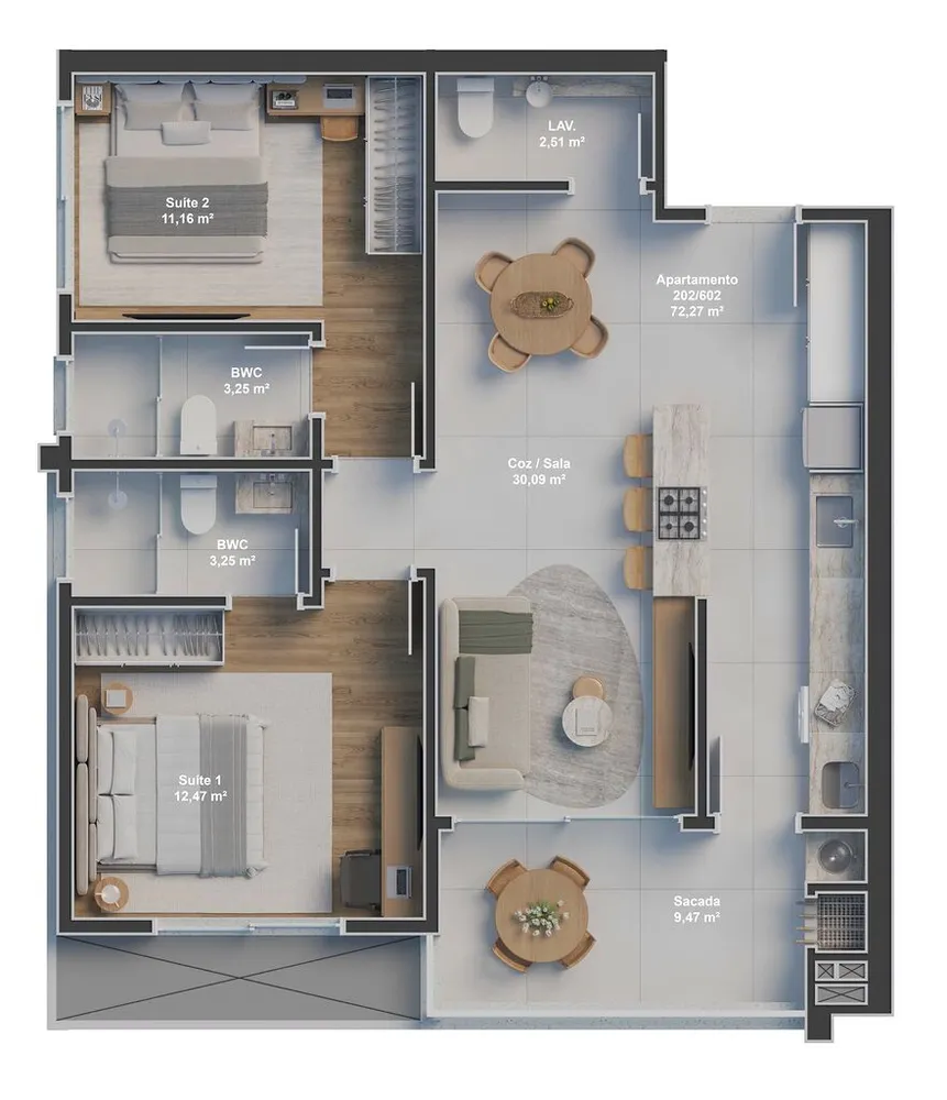 Apartamento, 2 quartos, 152 m² - Foto 1