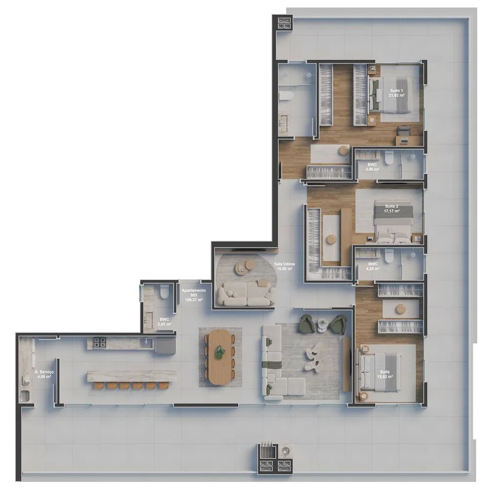 Apartamento, 2 quartos, 152 m² - Foto 7