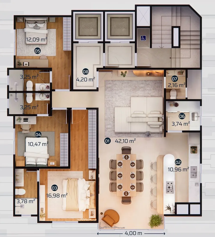 Apartamento, 3 quartos, 120 m² - Foto 3