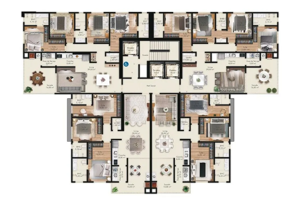 Apartamento, 3 quartos, 120 m² - Foto 2