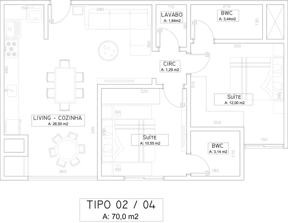Apartamento, 3 quartos, 70 m² - Foto 3