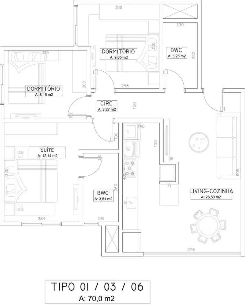 Apartamento, 3 quartos, 70 m² - Foto 5