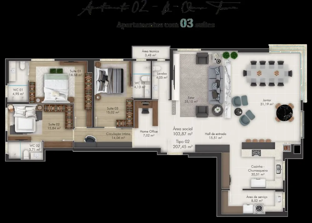 Apartamento, 212 m² - Foto 3