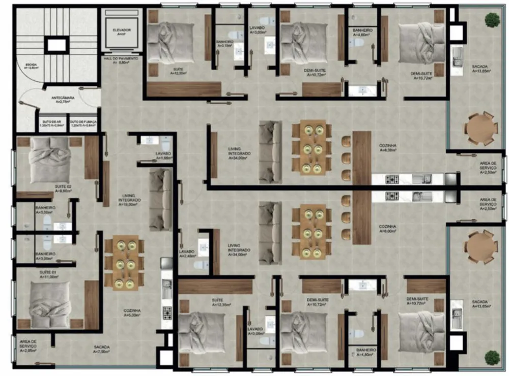 Apartamento, 3 quartos, 112 m² - Foto 1