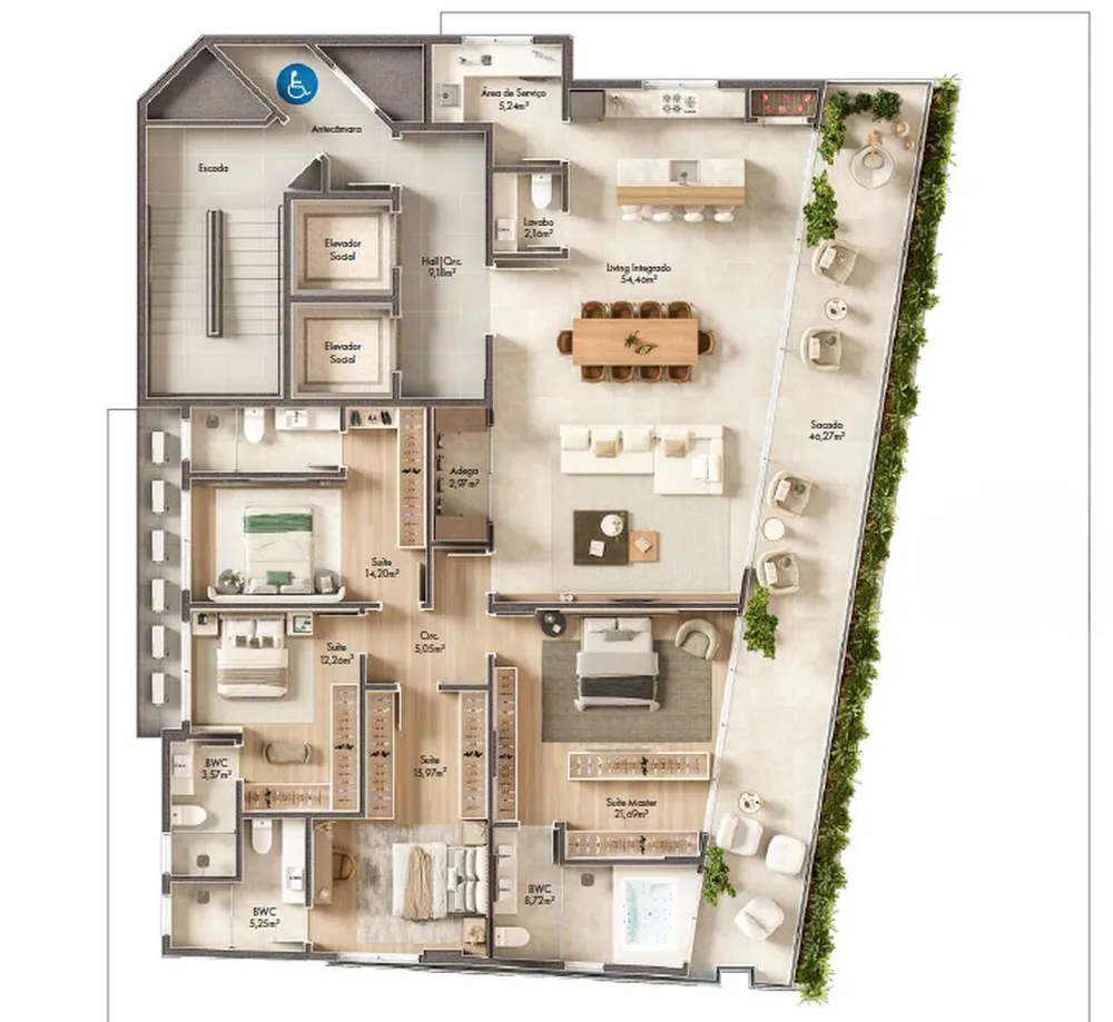 Apartamento, 4 quartos, 284 m² - Foto 2