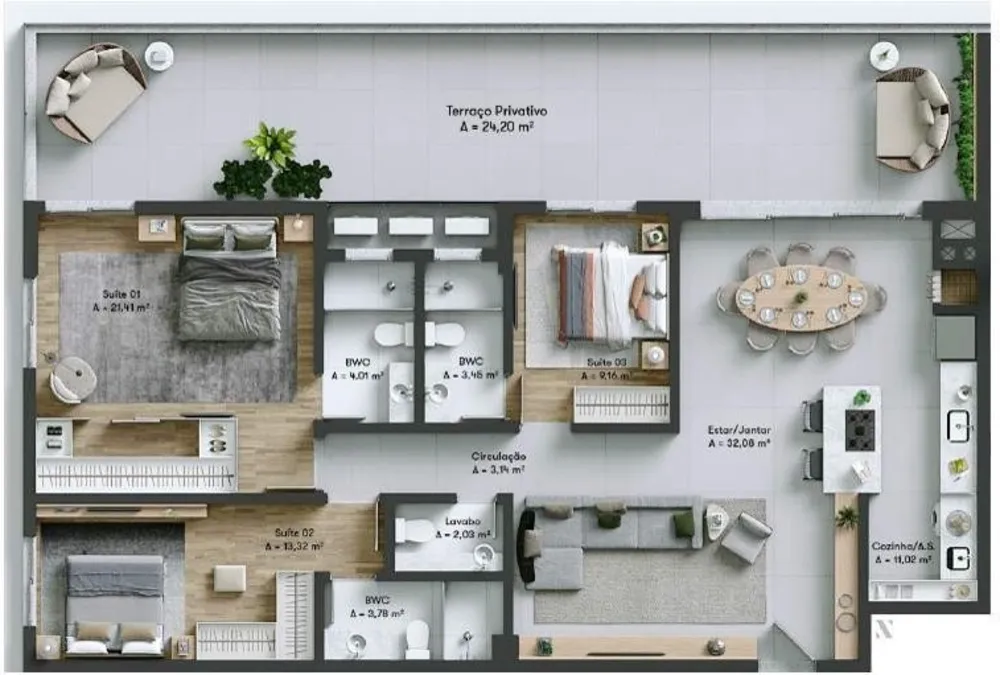 Apartamento, 3 quartos, 119 m² - Foto 7