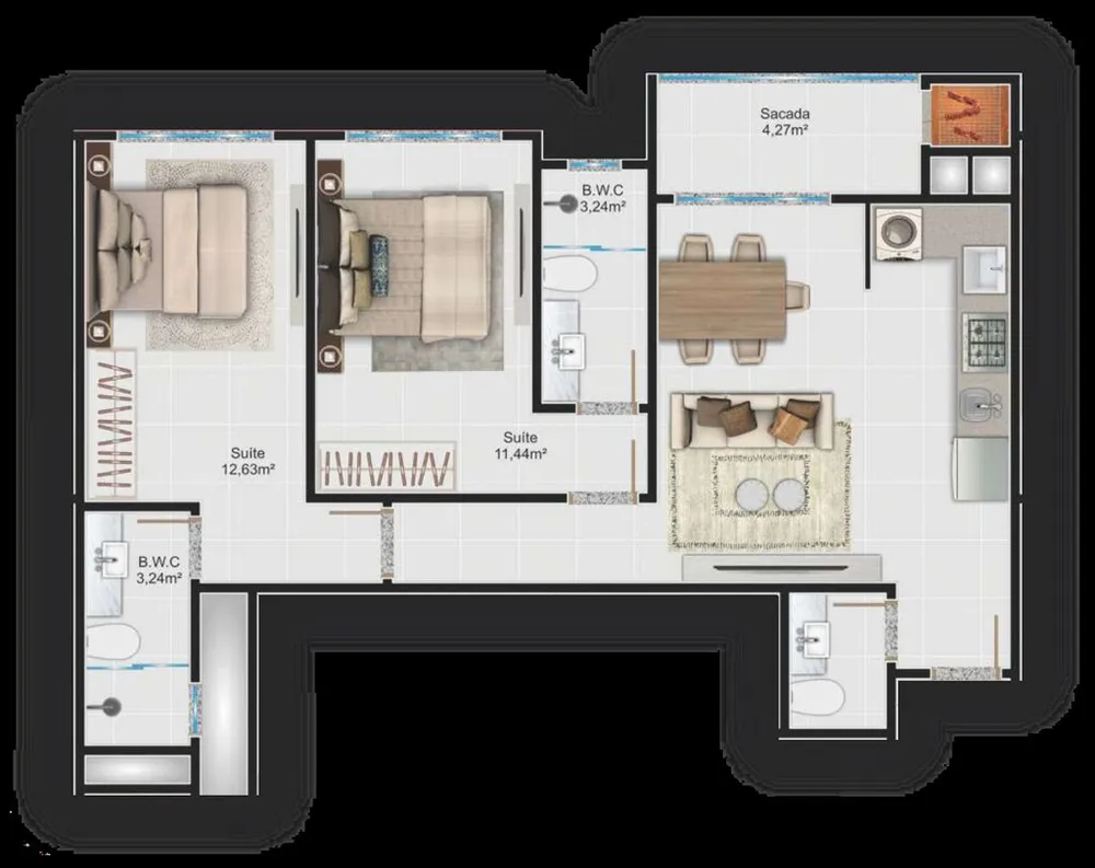 Apartamento, 2 quartos, 70 m² - Foto 9