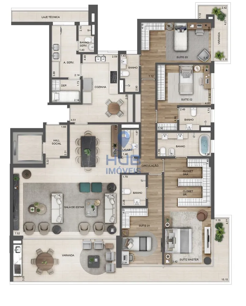 Apartamento, 4 quartos, 194 m² - Foto 11