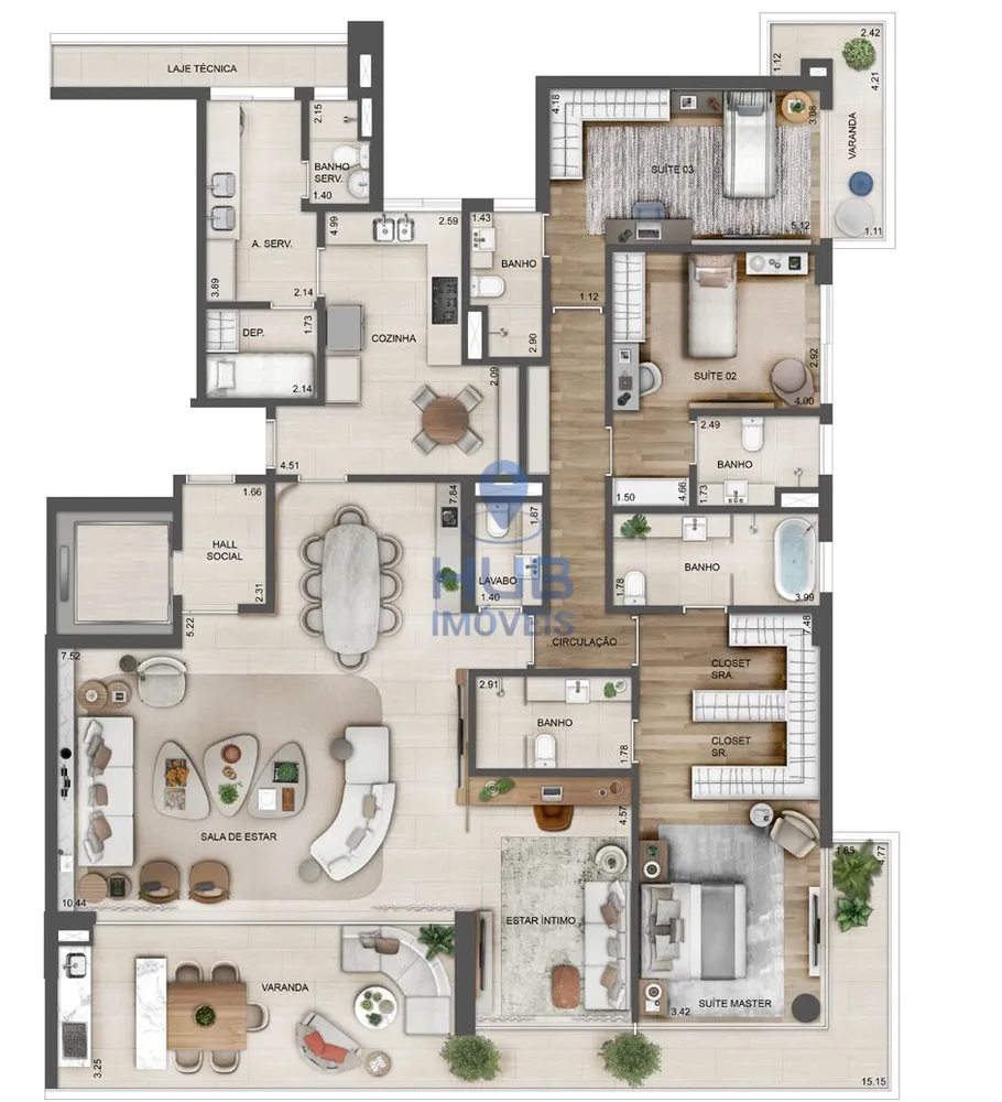 Apartamento, 4 quartos, 194 m² - Foto 12