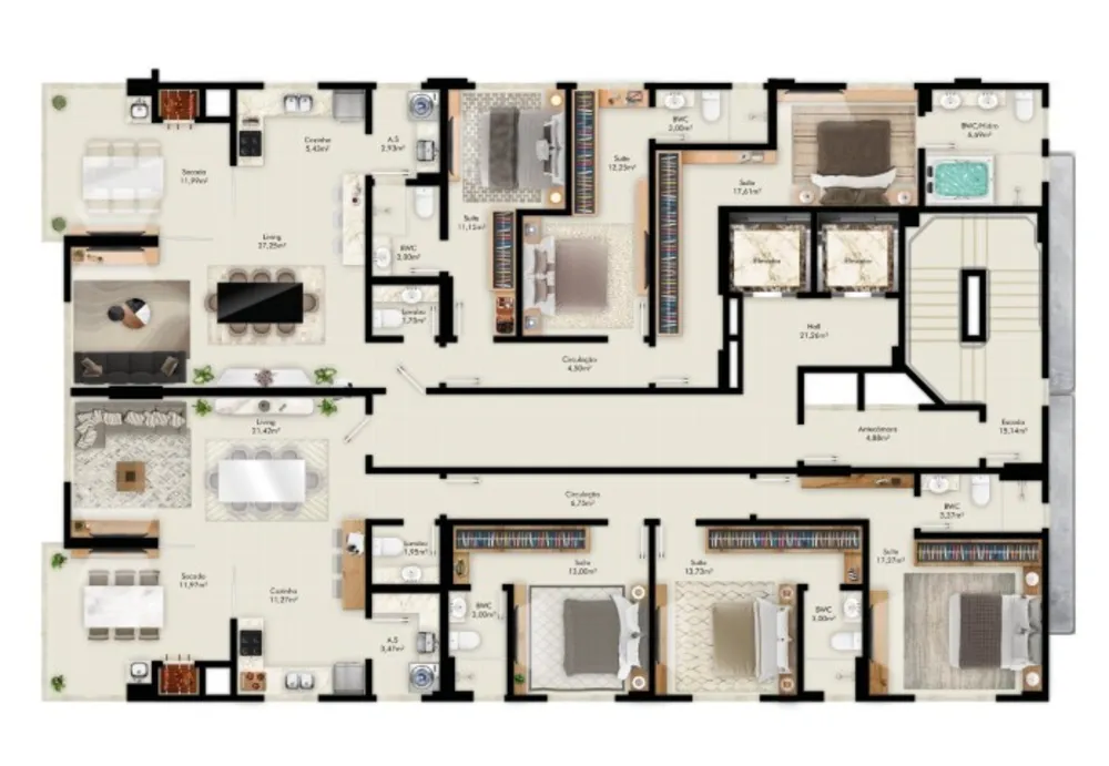 Apartamento, 3 quartos, 128 m² - Foto 1