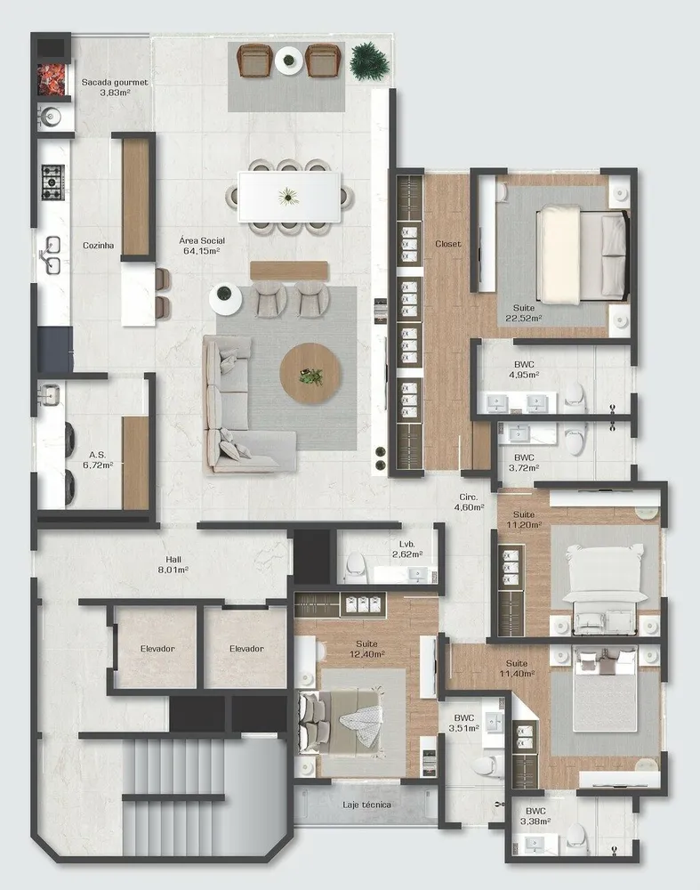 Apartamento, 5 quartos, 344 m² - Foto 7