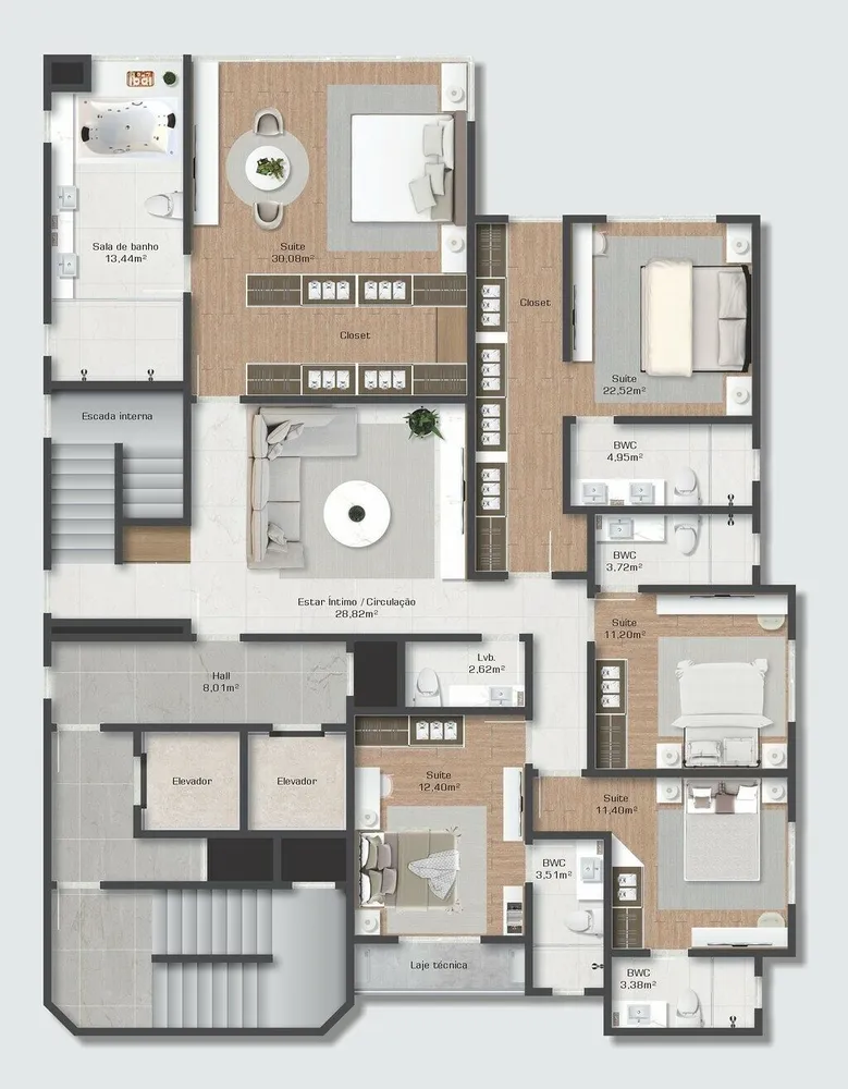 Apartamento, 5 quartos, 344 m² - Foto 1