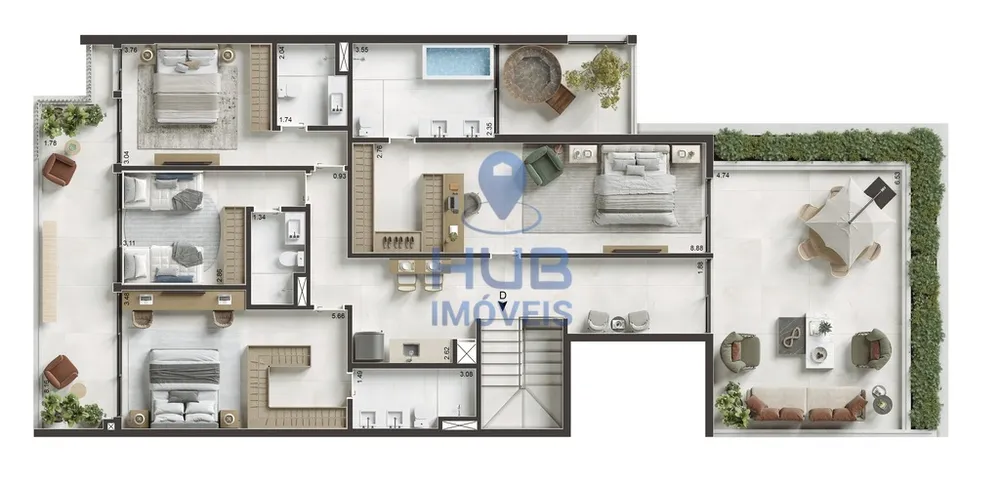 Apartamento, 4 quartos, 205 m² - Foto 9