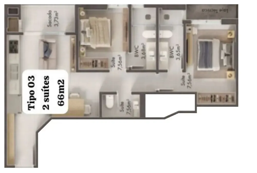 Apartamento, 2 quartos, 68 m² - Foto 8