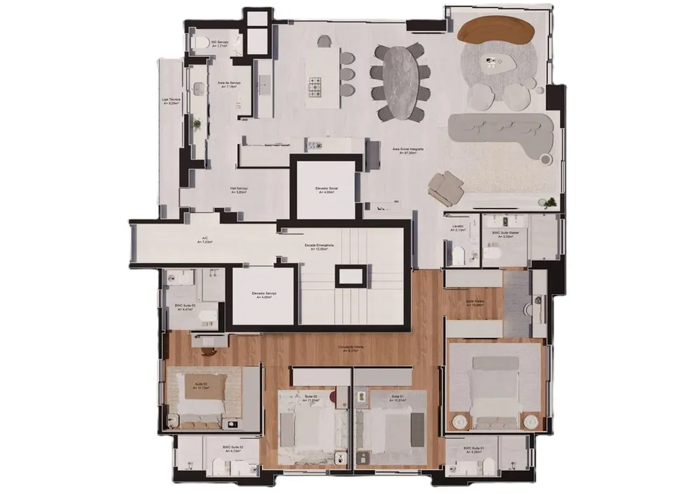 Apartamento, 4 quartos, 192 m² - Foto 7