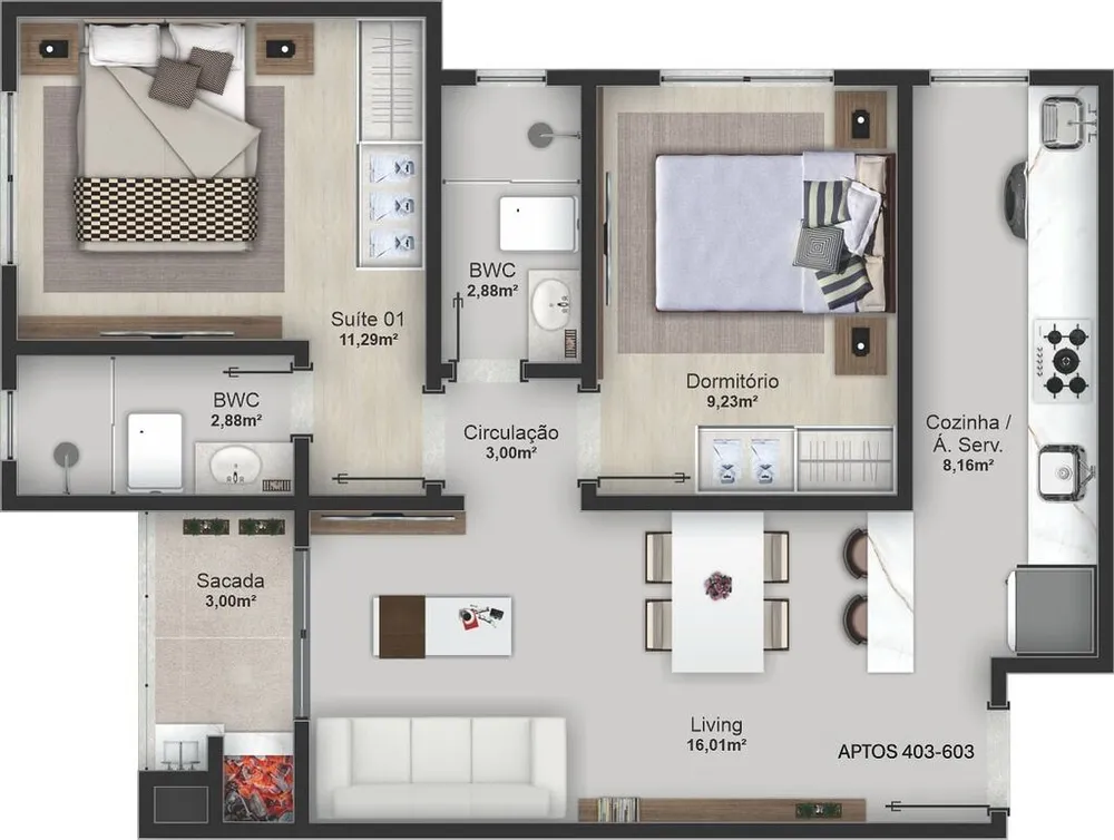 Apartamento, 2 quartos, 64 m² - Foto 11