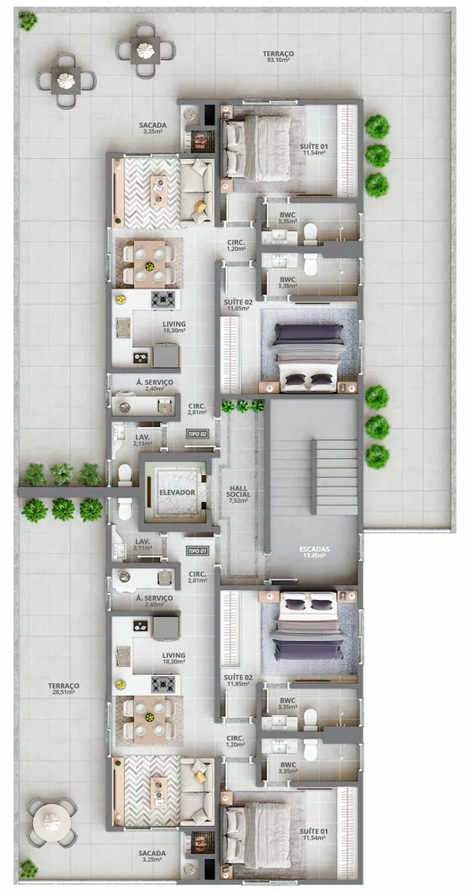 Apartamento, 2 quartos, 102 m² - Foto 12