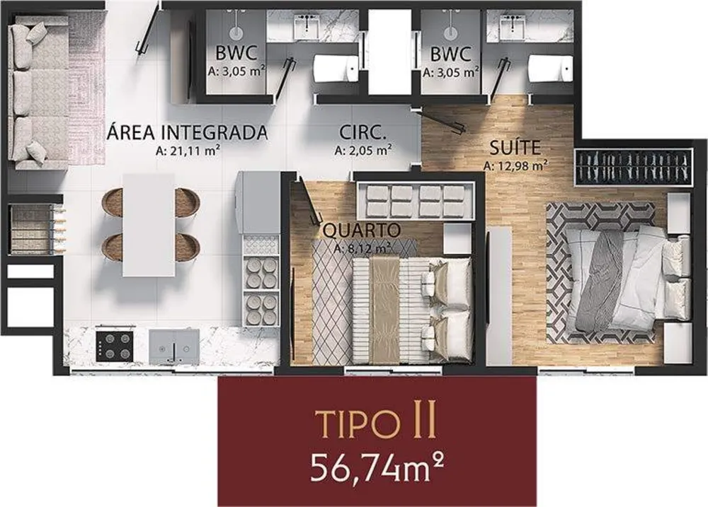 Apartamento, 69 m² - Foto 9