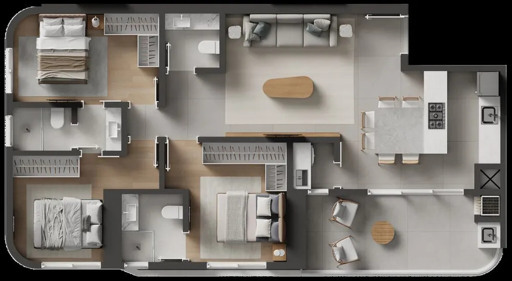 Apartamento, 2 quartos, 80 m² - Foto 1