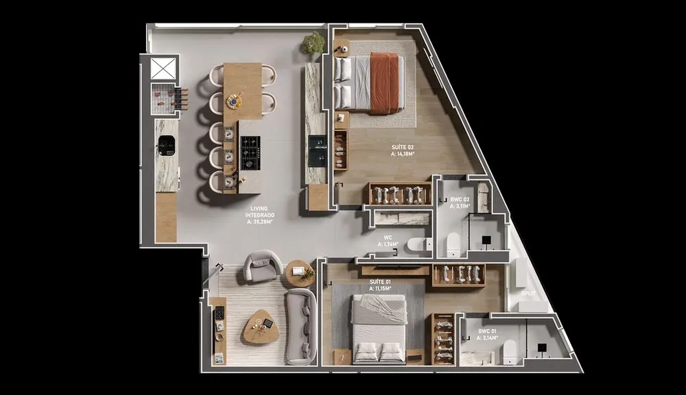 Apartamento, 2 quartos, 80 m² - Foto 7