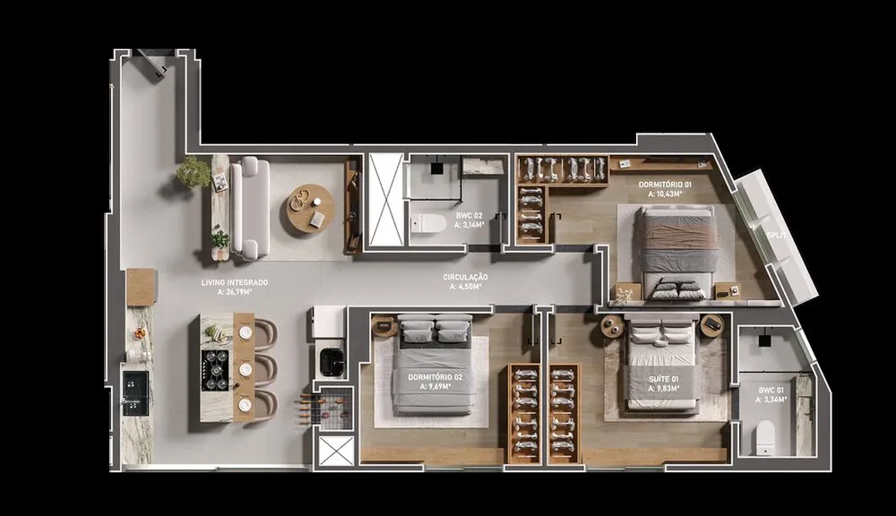 Apartamento, 2 quartos, 80 m² - Foto 8