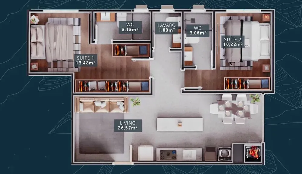 Apartamento, 2 quartos, 66 m² - Foto 7