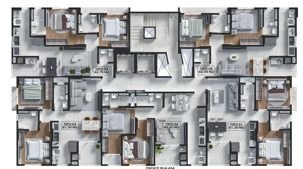 Apartamento, 61 m² - Foto 1