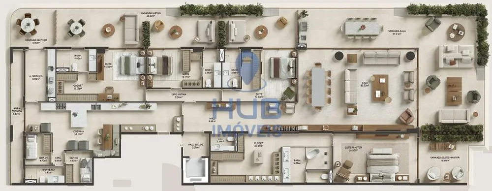 Apartamento, 4 quartos, 642 m² - Foto 5