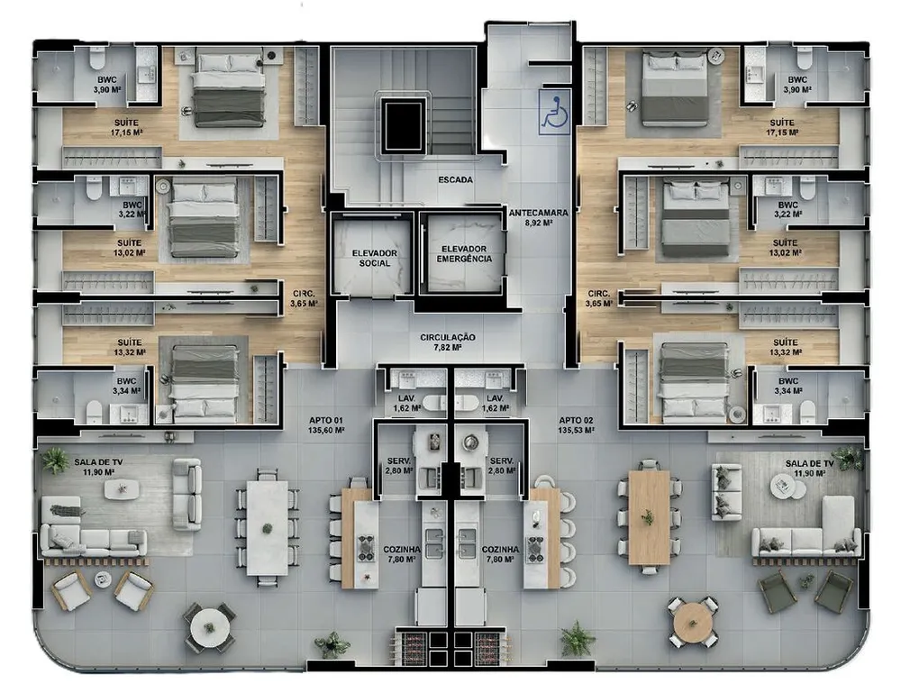 Apartamento, 3 quartos, 128 m² - Foto 5