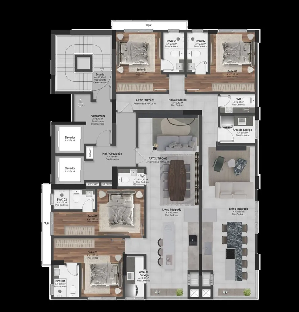 Apartamento, 2 quartos, 156 m² - Foto 2