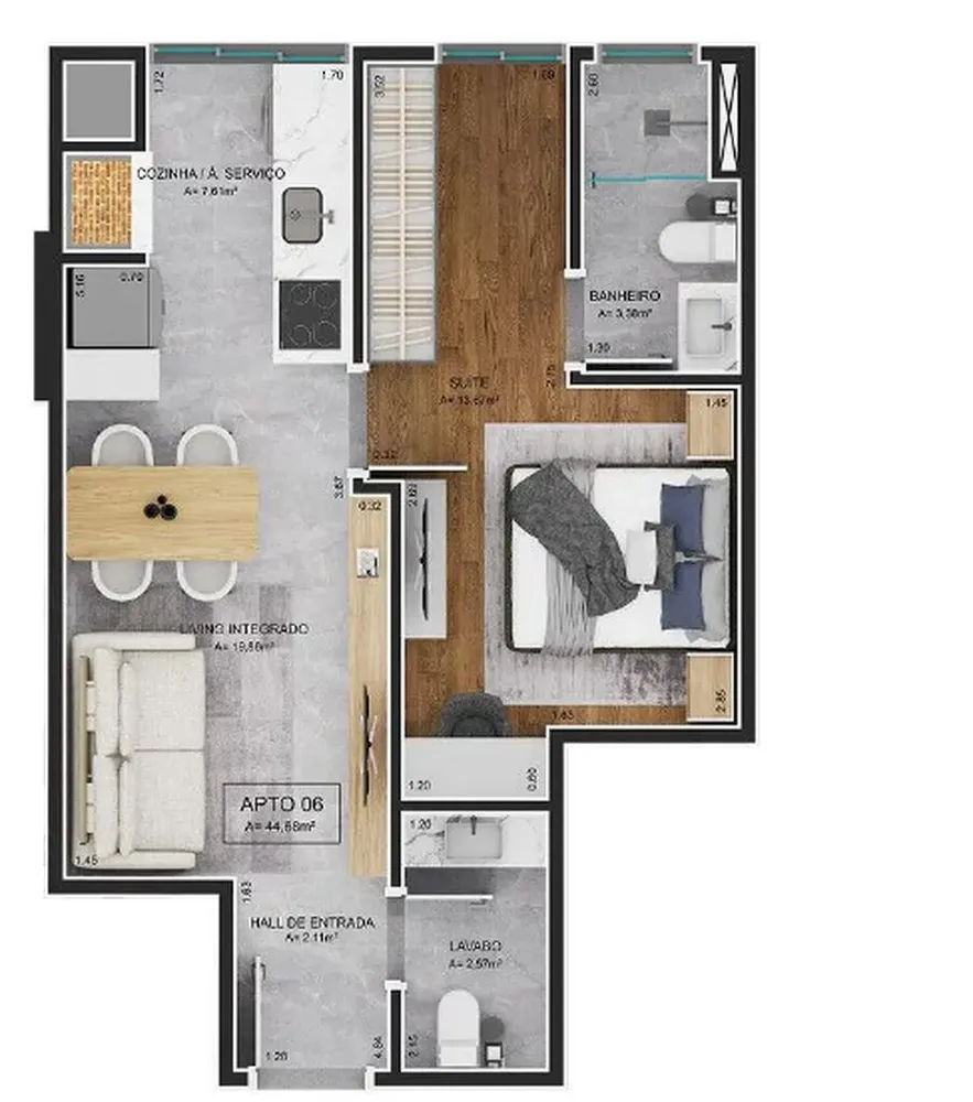 Apartamento, 2 quartos, 64 m² - Foto 3