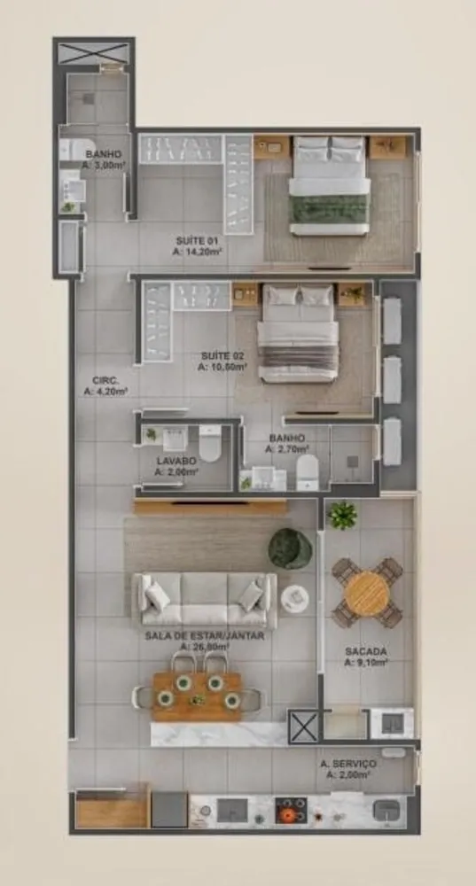 Apartamento, 116 m² - Foto 10