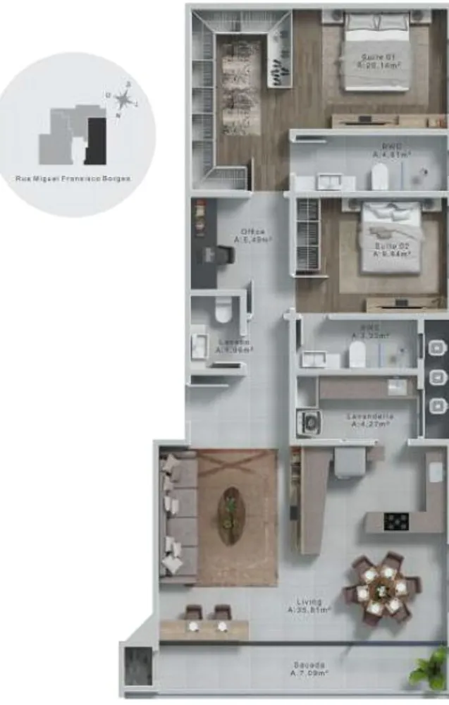 Apartamento, 3 quartos, 161 m² - Foto 8