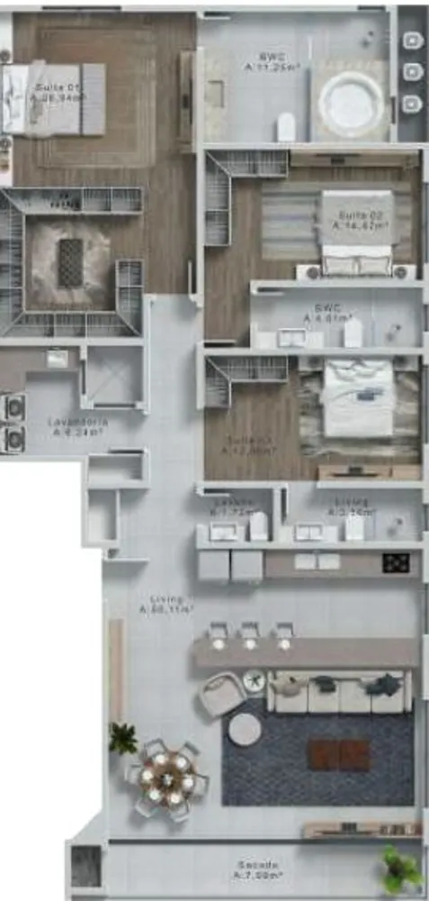 Apartamento, 3 quartos, 161 m² - Foto 10