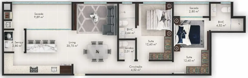 Apartamento, 86 m² - Foto 10