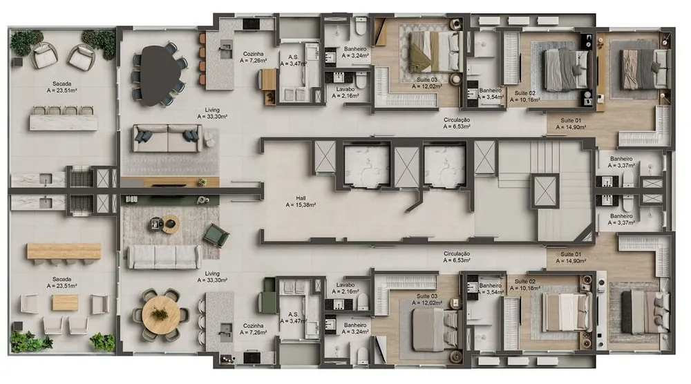 Apartamento, 3 quartos, 145 m² - Foto 8