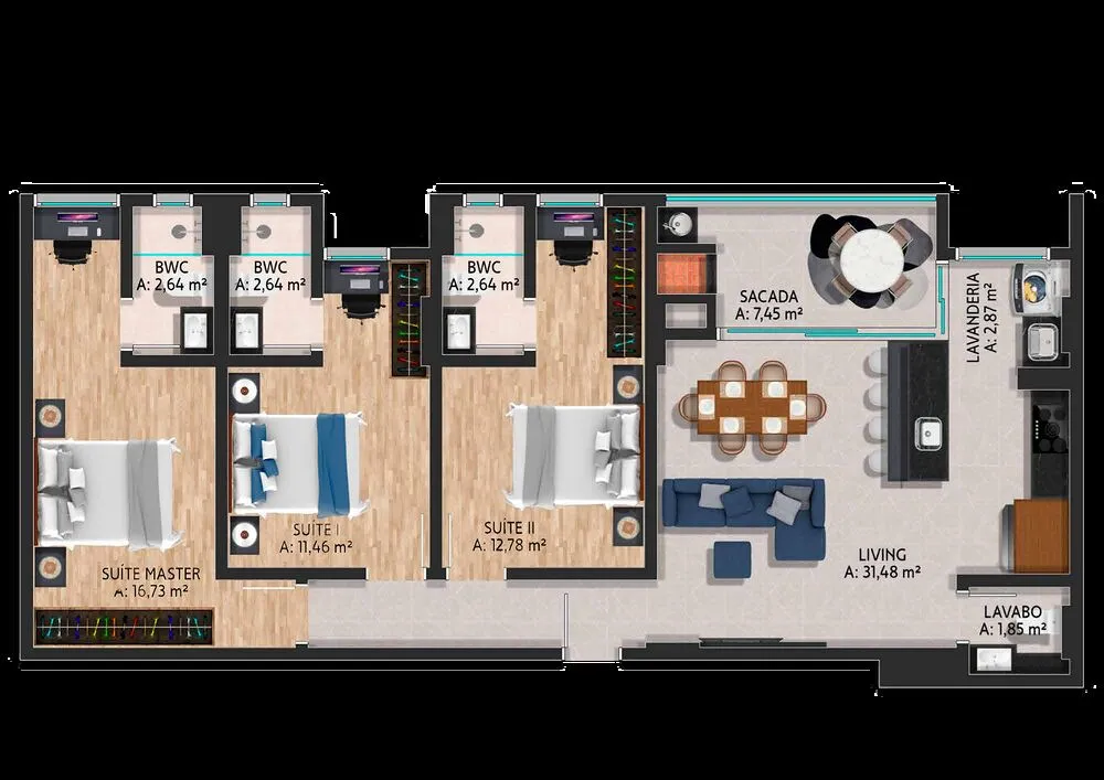 Apartamento, 3 quartos, 108 m² - Foto 1