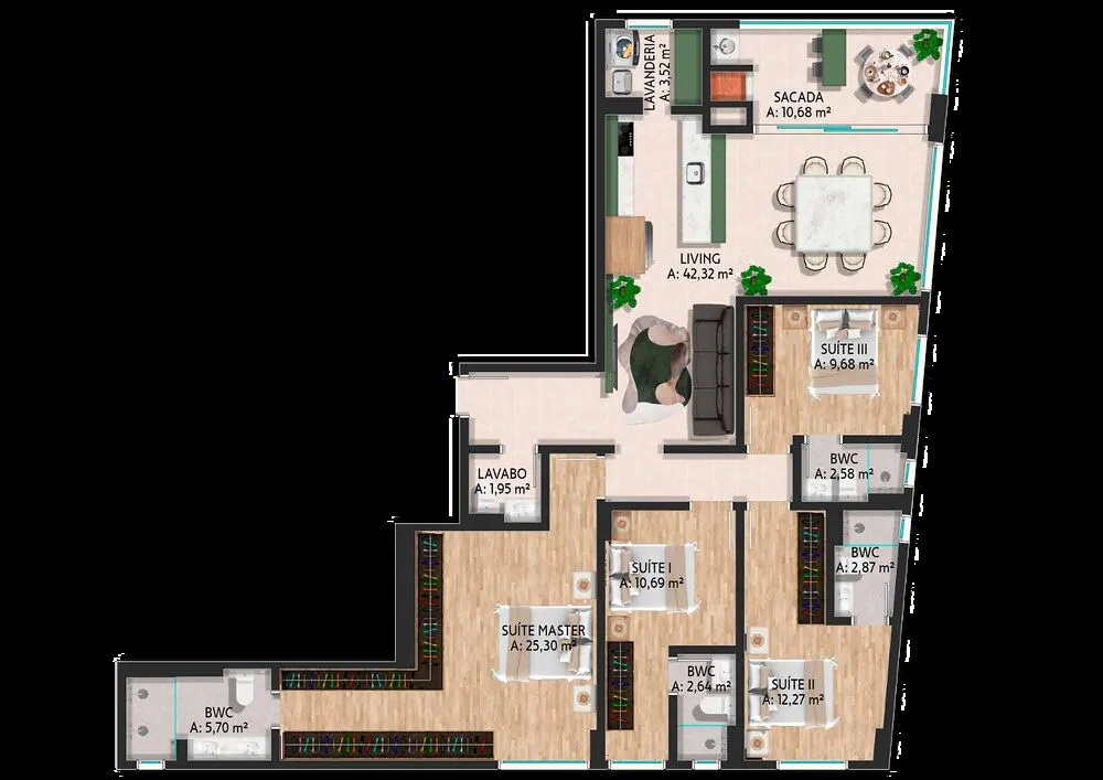 Apartamento, 3 quartos, 108 m² - Foto 2