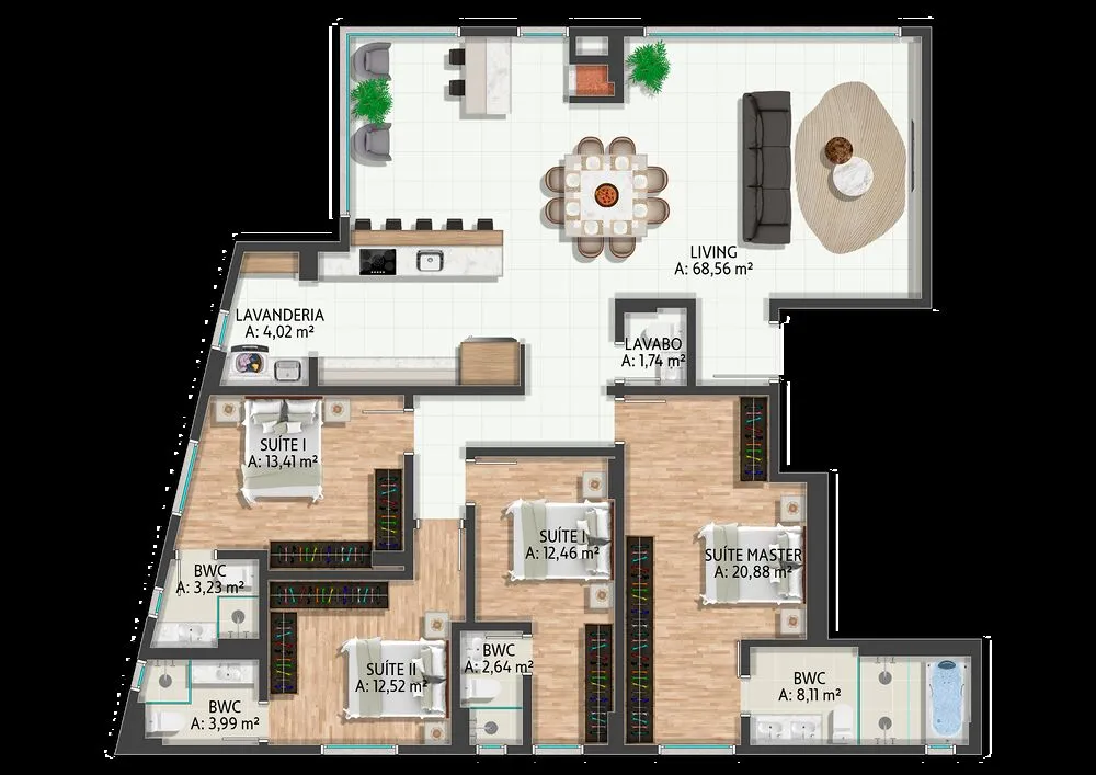 Apartamento, 3 quartos, 108 m² - Foto 3
