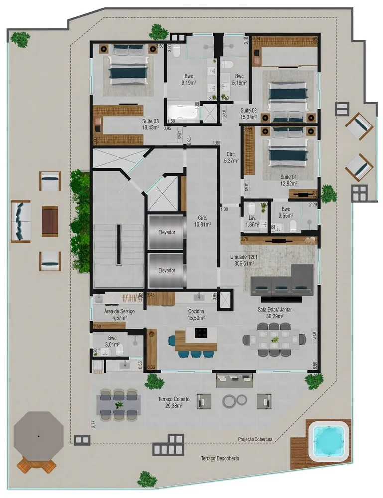 Apartamento, 2 quartos, 76 m² - Foto 3