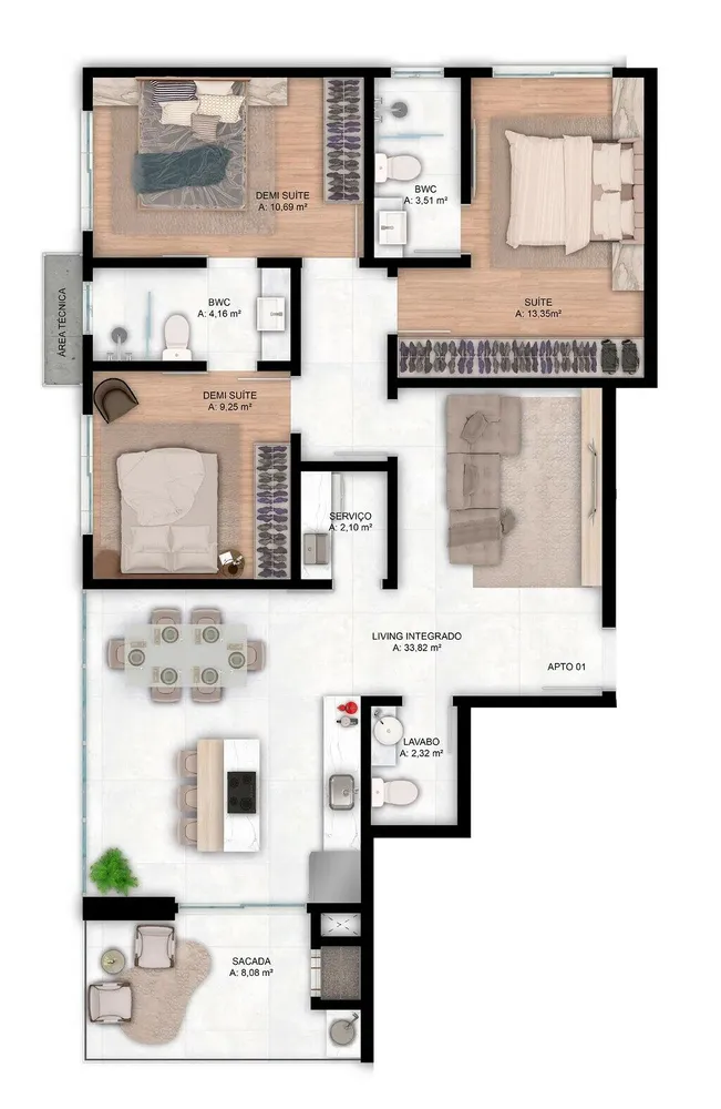 Apartamento, 105 m² - Foto 1