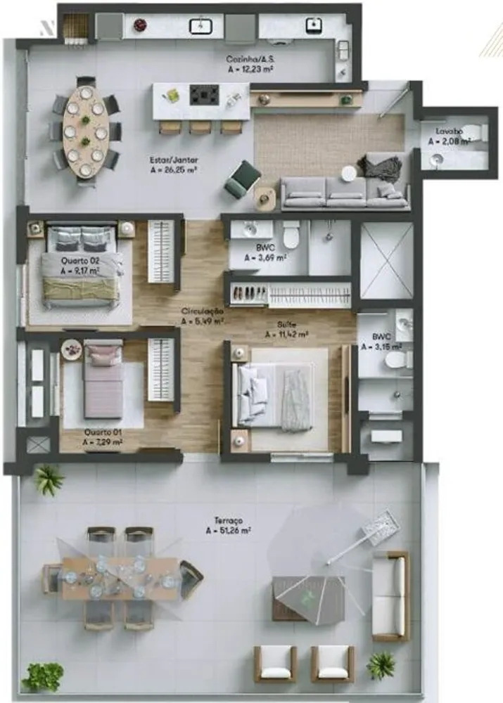 Apartamento, 3 quartos, 139 m² - Foto 7