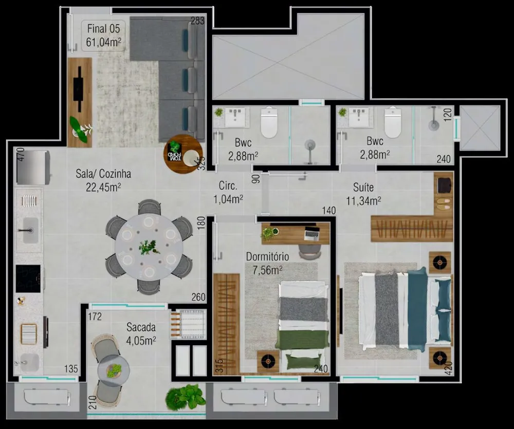 Apartamento, 2 quartos, 92 m² - Foto 3