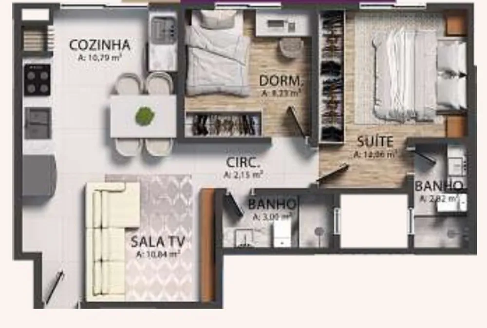 Apartamento, 2 quartos, 61 m² - Foto 7