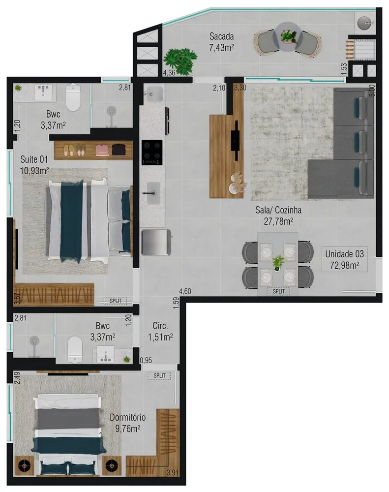 Apartamento, 2 quartos, 89 m² - Foto 2