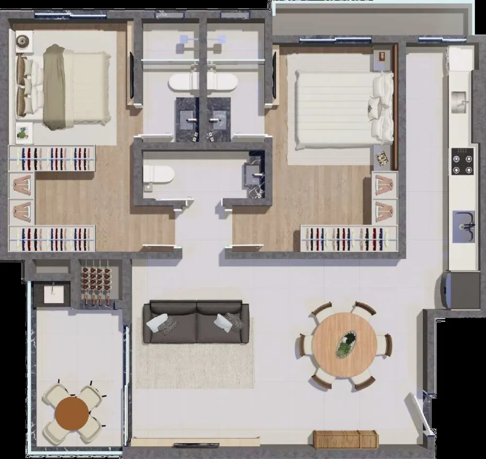 Apartamento, 2 quartos, 80 m² - Foto 1