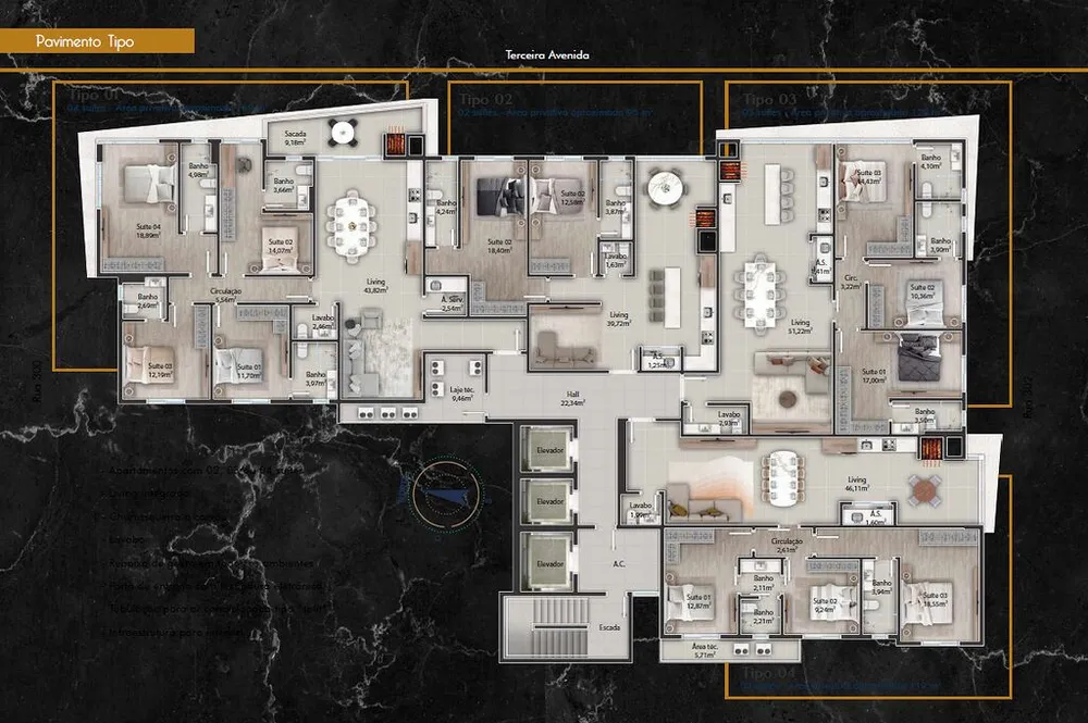 Apartamento, 2 quartos, 95 m² - Foto 2